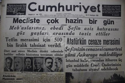 Cumhuriyet 15 İkinciteşrin 1938 | Kitap Keyfim