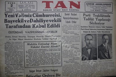 Tan 2 İlkkanun 1938 | Kitap Keyfim